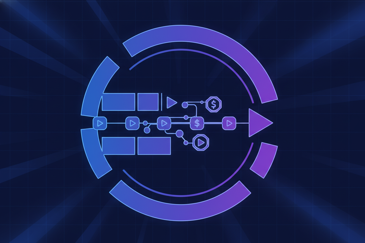 blockchain streaming microtransactions icon