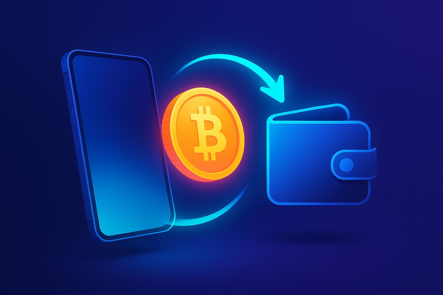 instant crypto payment blockchain icon